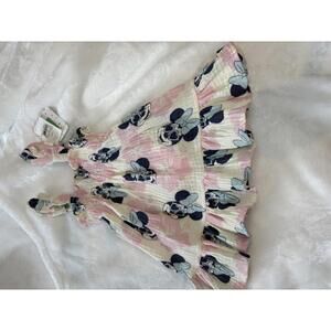 Disney Baby 0-3M Pink and Navy Floral Dress